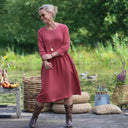 Robe Agnès - Double gaze de coton terracotta - Quintessence