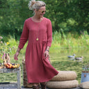 Robe Agnès - Double gaze de coton terracotta - Quintessence