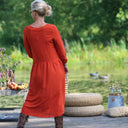 Robe Agnès - Modal lin orange crépuscule - Quintessence