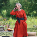 Robe Agnès - Modal lin orange crépuscule - Quintessence