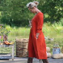 Robe Agnès - Modal lin orange crépuscule - Quintessence