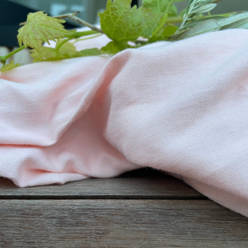 Robe Alba midi sergé de coton rose pale - Quintessence