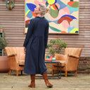 Robe Aria - viscose/lin bleu marine - Quintessence