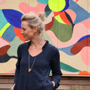 Robe Aria - viscose/lin bleu marine - Quintessence