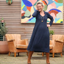 Robe Aria - viscose/lin bleu marine - Quintessence