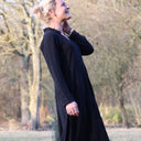 Robe Aria - viscose/lin noire - Quintessence