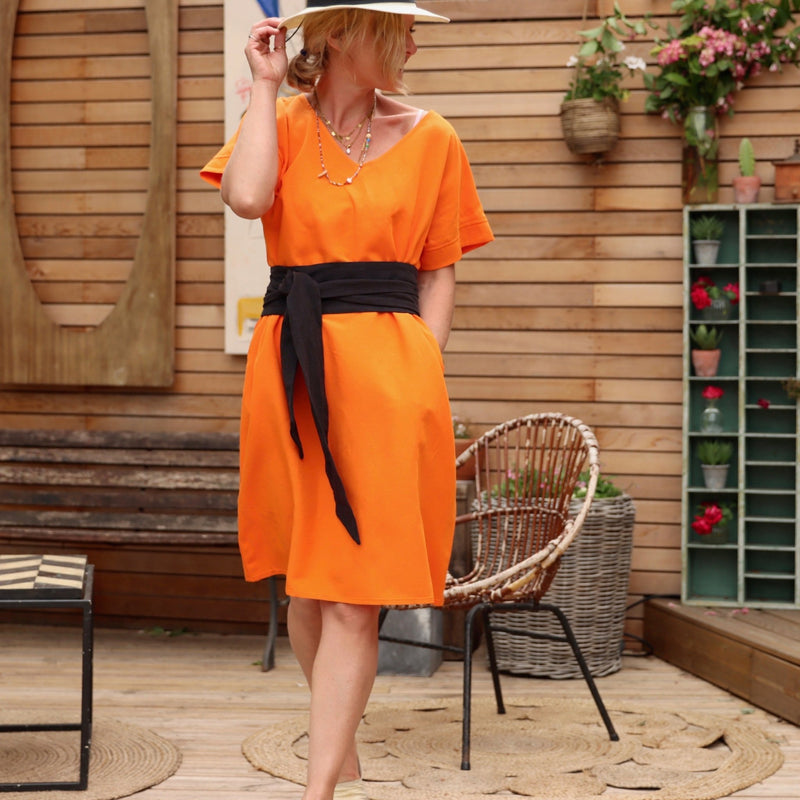 Robe Betty modal/lin orange - Quintessence