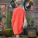 Robe Cassandre double gaze de coton corail - Quintessence