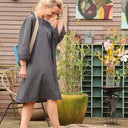 Robe Cassandre jean de coton léger noir - Quintessence