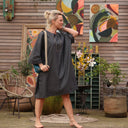 Robe Cassandre jean de coton léger noir - Quintessence