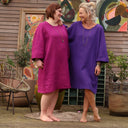 Robe Cassandre popeline de coton parme - Quintessence