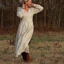 Robe Clémence - coton fleuri menthol - Quintessence