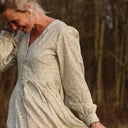 Robe Clémence - coton fleuri menthol - Quintessence