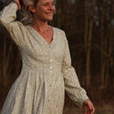 Robe Clémence - coton fleuri menthol - Quintessence