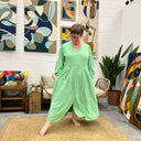 Robe Clémence - coton fleuri menthol - Quintessence