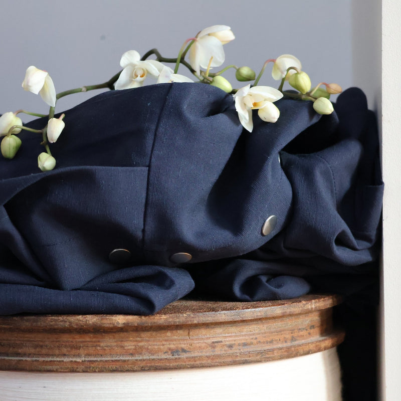 Robe Clémence - viscose/lin bleu marine - Quintessence