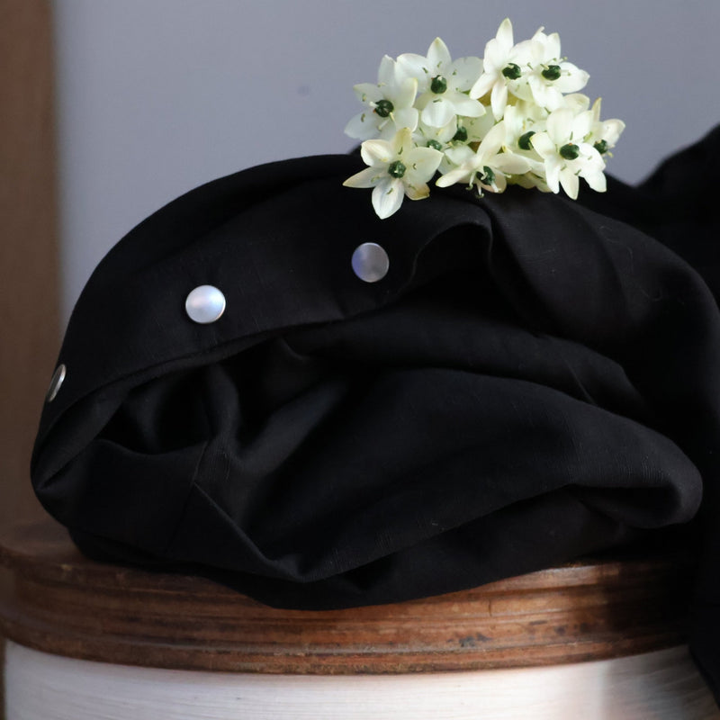Robe Clémence - viscose/lin noire - Quintessence