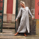 Robe Diane - sergé de coton gris chiné - Quintessence