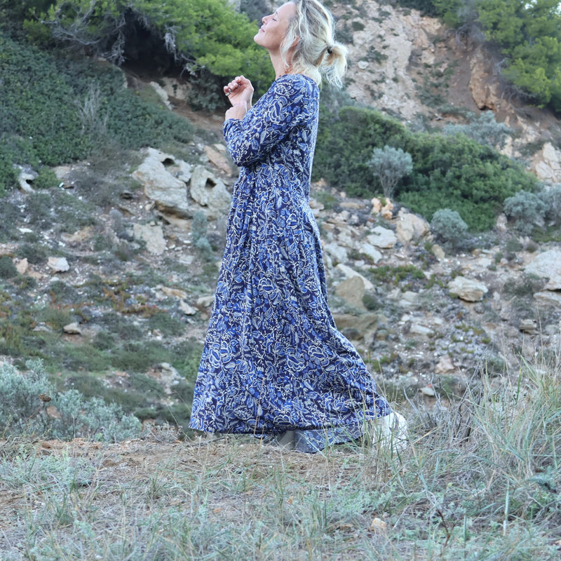 Robe Louisa - viscose fleurs d'antan - Quintessence