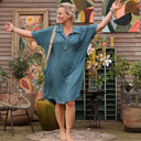 Robe Lucette vicose bleu navy - Quintessence