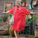 Robe Lucette vicose rouge - Quintessence