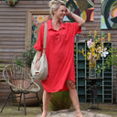 Robe Lucette vicose rouge - Quintessence