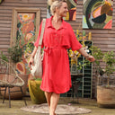 Robe Lucette vicose rouge - Quintessence