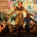 Robe Mia courte - viscose mordorée - Quintessence