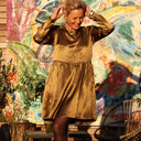 Robe Mia courte - viscose mordorée - Quintessence