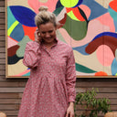 Robe Pomme - longueur midi - coton - coquelicot - Quintessence