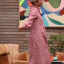 Robe Pomme - longueur midi - coton - coquelicot - Quintessence