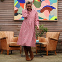 Robe Pomme - longueur midi - coton - coquelicot - Quintessence