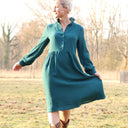 Robe Pomme - longueur midi - double gaze de coton canard - Quintessence