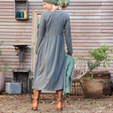 Robe Romane - viscose vert doux - Quintessence