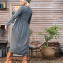 Robe Romane - viscose vert doux - Quintessence