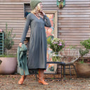 Robe Romane - viscose vert doux - Quintessence