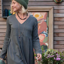 Robe Romane - viscose vert doux - Quintessence