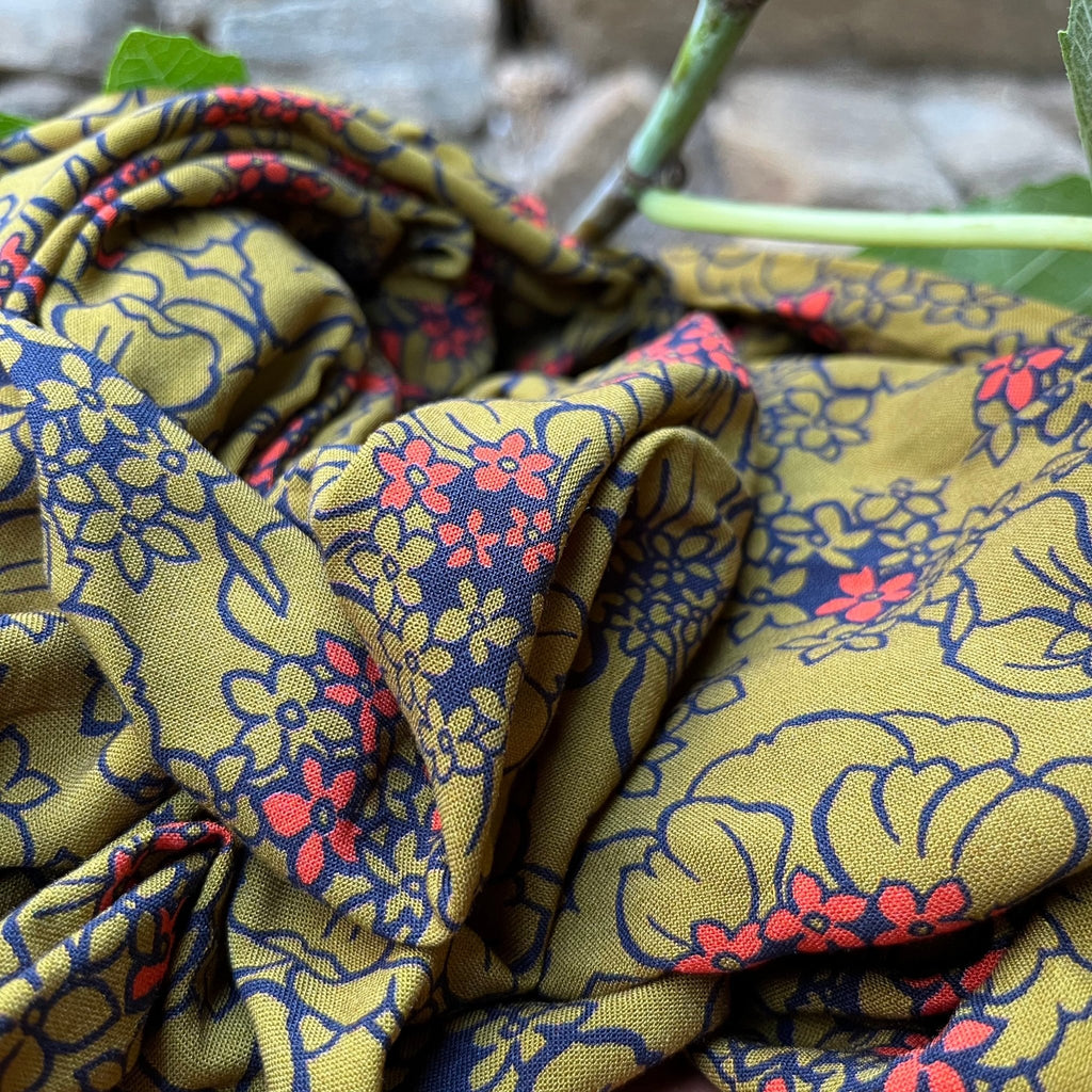 Robe Tiphanie - viscose fleurs de Santorin - Quintessence