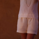 Short Laurie - nid d'abeille blanc - Quintessence