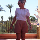 Short Laurie - nid d'abeille terre cuite rosée - Quintessence