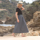 T-shirt Gabin lin/viscose noir - Quintessence