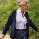 Veste Annie - Velours côtelé bleu nuit - Quintessence