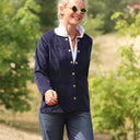 Veste Annie - Velours côtelé bleu nuit - Quintessence