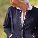 Veste Annie - Velours côtelé bleu nuit - Quintessence