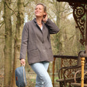 Veste Fanny en lin gris anthracite - Quintessence