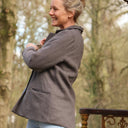 Veste Fanny en lin gris anthracite - Quintessence