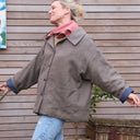 Veste Kaï en lin chocolat - Quintessence